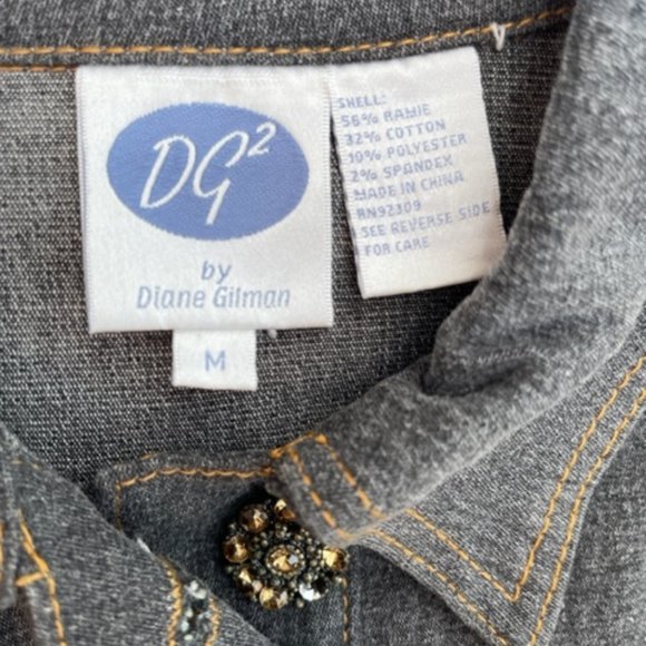 Vintage DG2 by Diane Gilman New With Tags 2 piece denim set women’s size Medium - Picture 4 of 4